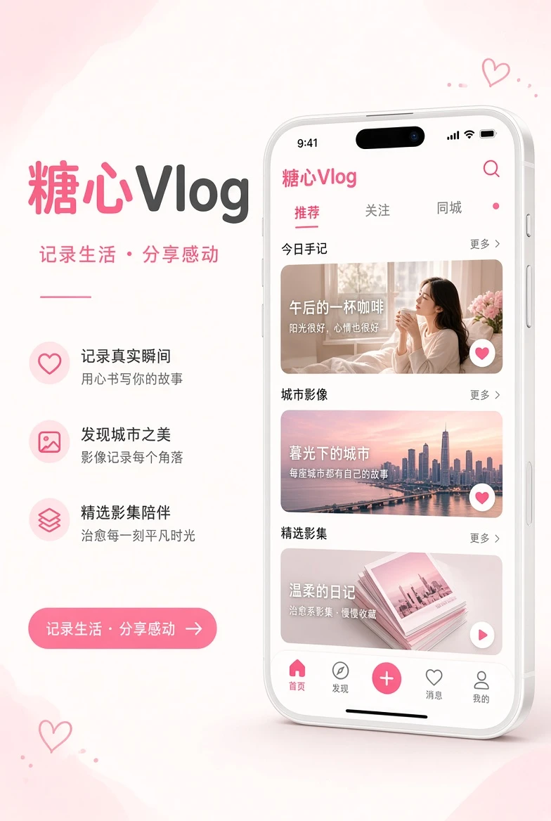 糖心Vlog APP界面说明