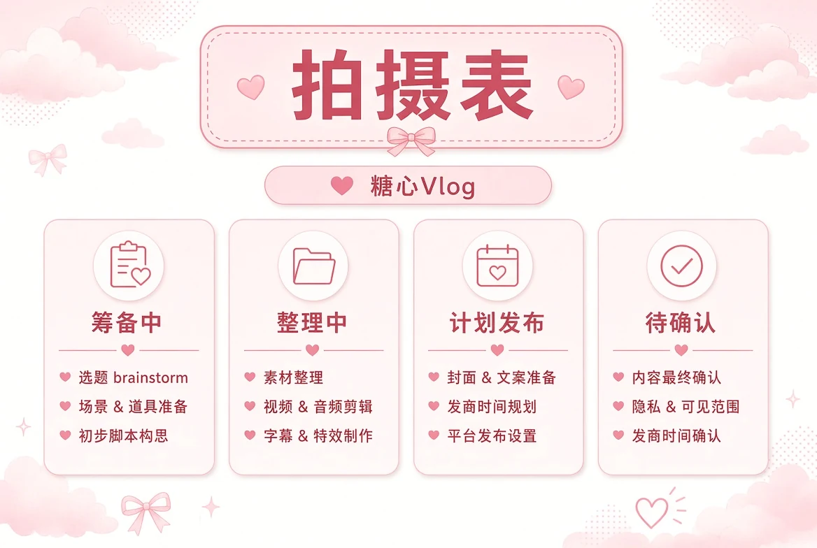 糖心Vlog内容状态